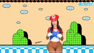 Sisi Rose gigászi popós cosplayje super mario makerben lyuk squirt órással