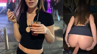 Keményen megbasztam egy olasz pipit a kocsi mögött a klub előtt